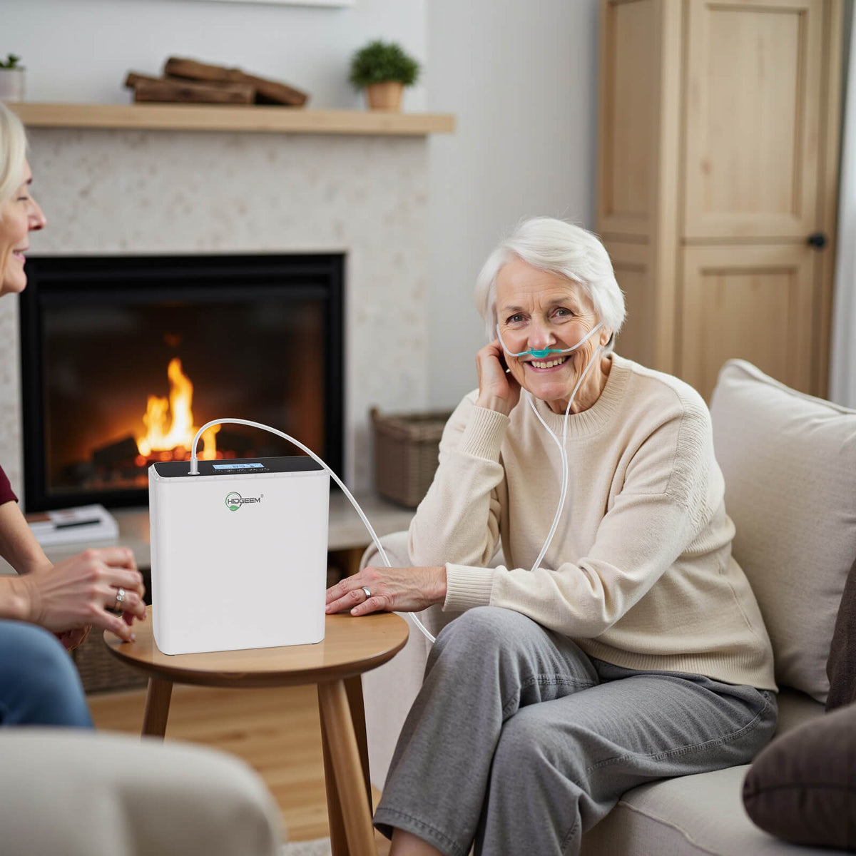 Hidgeem SJ - OX1C 1 - 6L Adjustable Continuous Flow Battery Portable Oxygen Concentrator - HIDGEEM