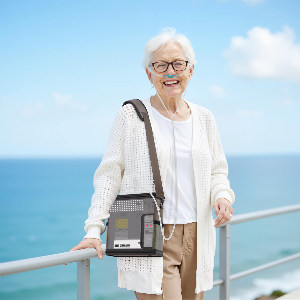 Hidgeem SJ - OX1C 1 - 6L Adjustable Continuous Flow Battery Portable Oxygen Concentrator - HIDGEEM