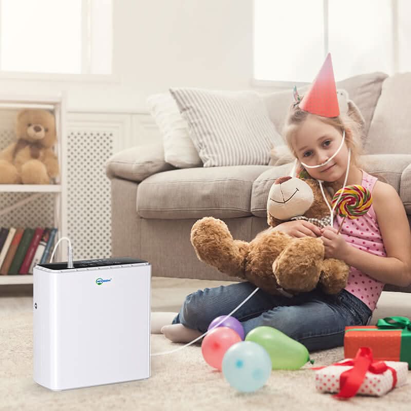 Hidgeem SJ - OX1C 1 - 6L Adjustable Continuous Flow Battery Portable Oxygen Concentrator - HIDGEEM