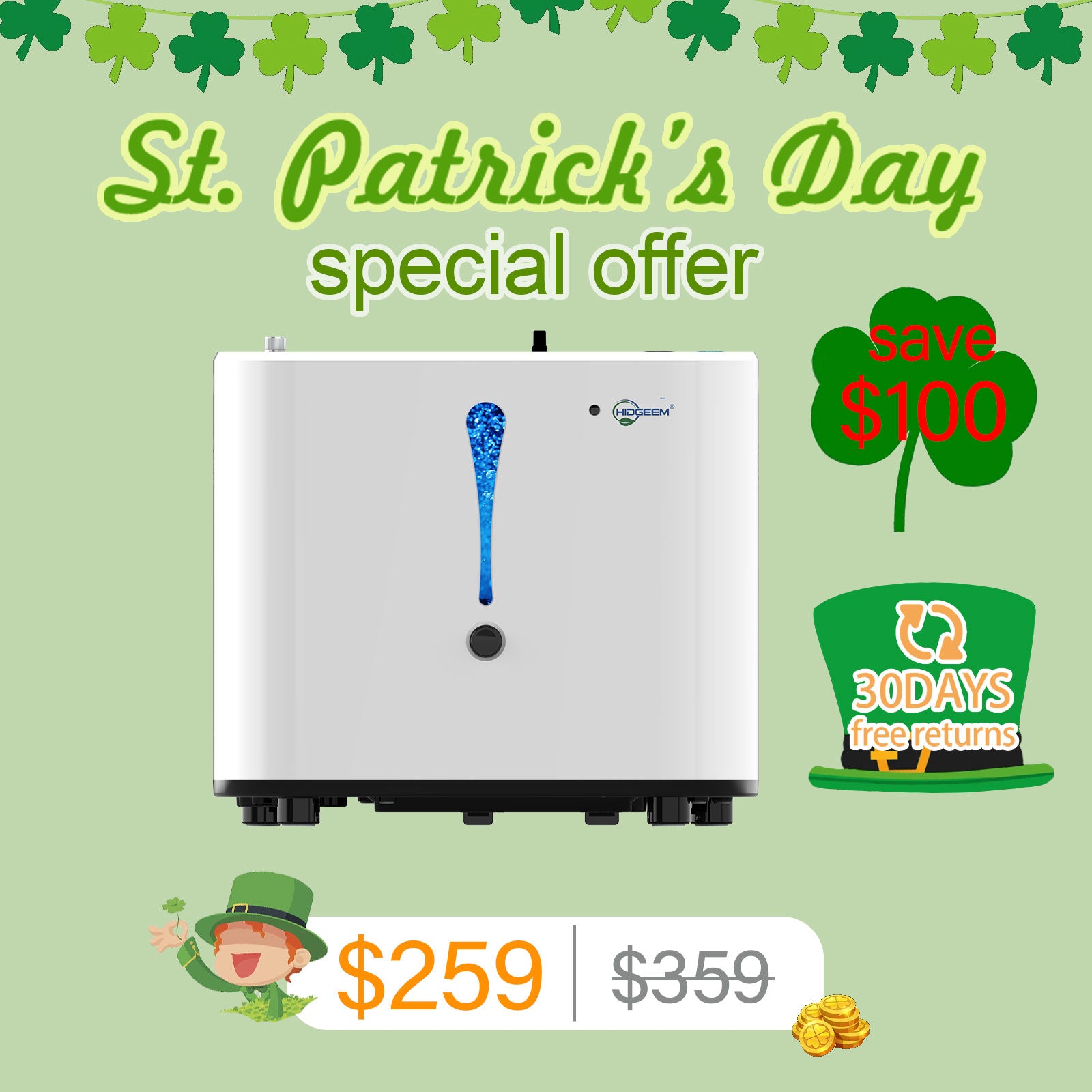 Hidgeem SJ-OX1A 1-6L Adjustable Home Oxygen Concentrator