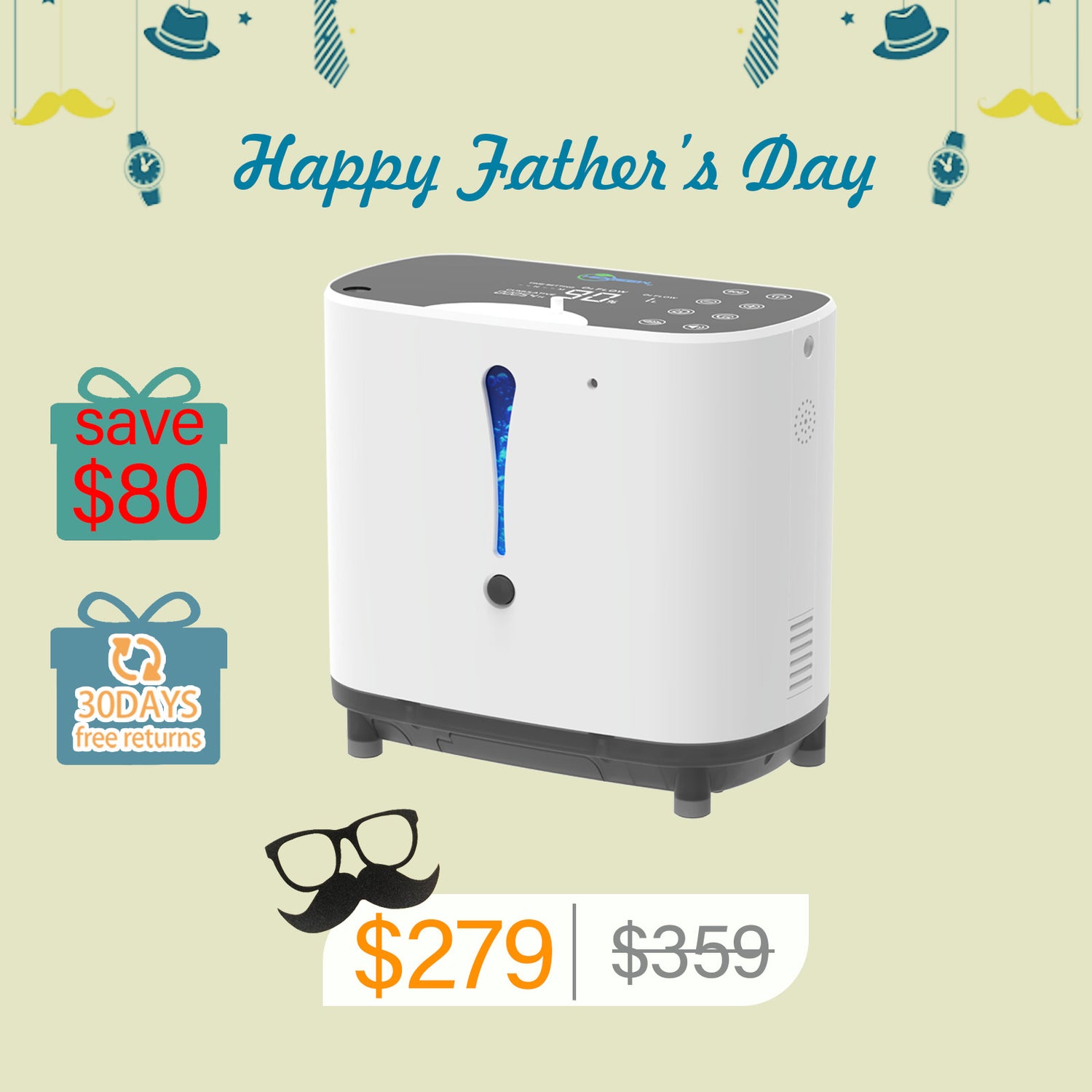 Hidgeem SJ-OX1A 1-6L Adjustable Home Oxygen Concentrator