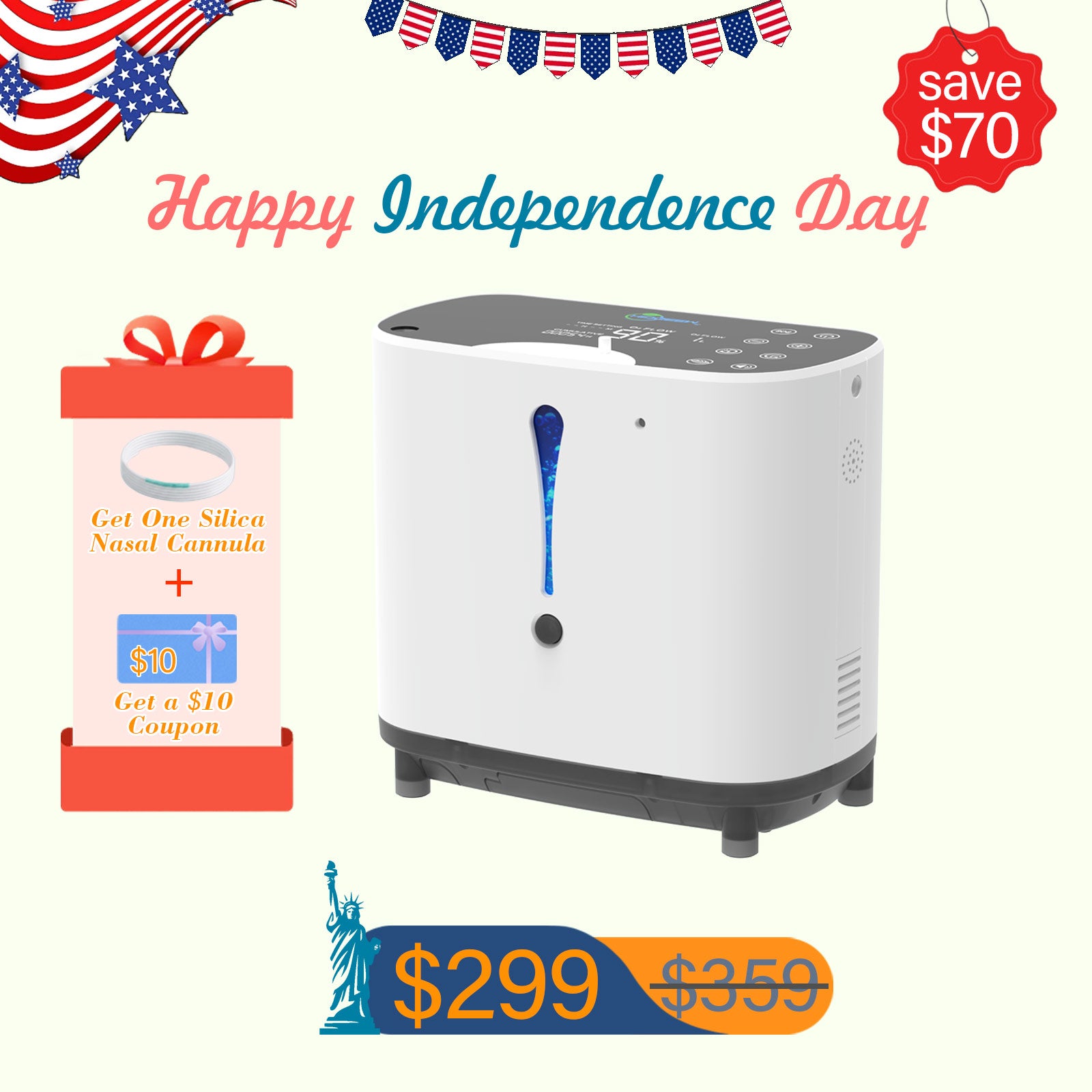 Hidgeem SJ-OX1A 1-6L Adjustable Home Oxygen Concentrator