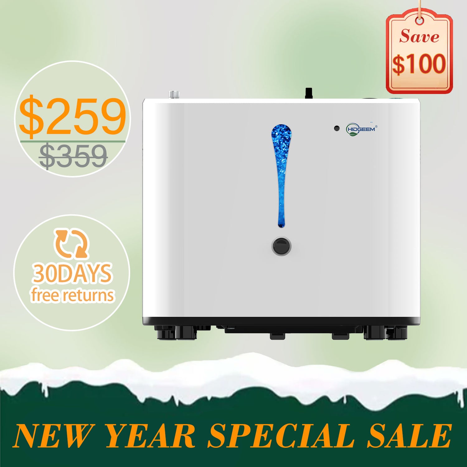 Hidgeem SJ-OX1A 1-6L Adjustable Home Oxygen Concentrator