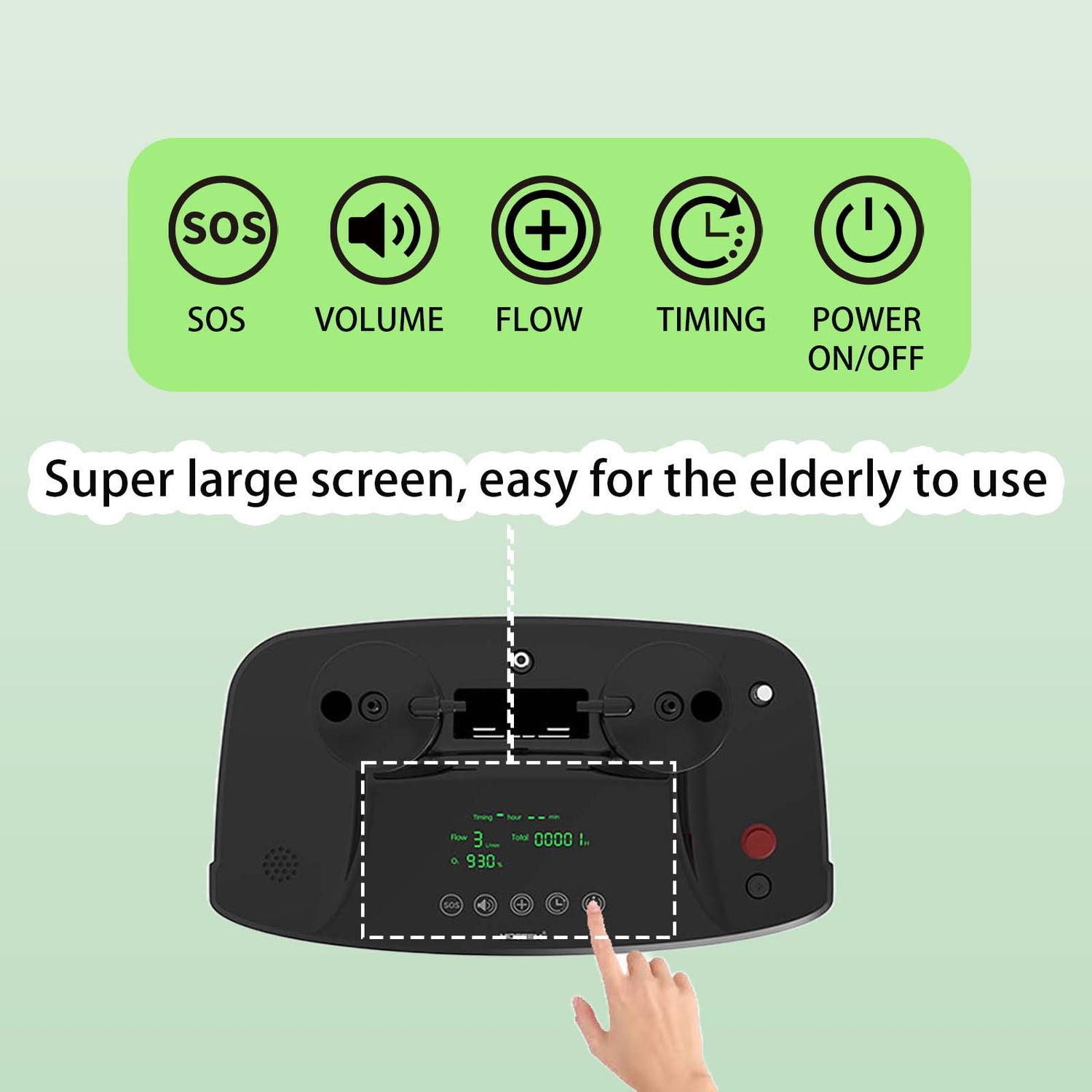 Hidgeem SJ-OX2A 2L-10L Einstellbarer Sauerstoffkonzentrator für Zuhause