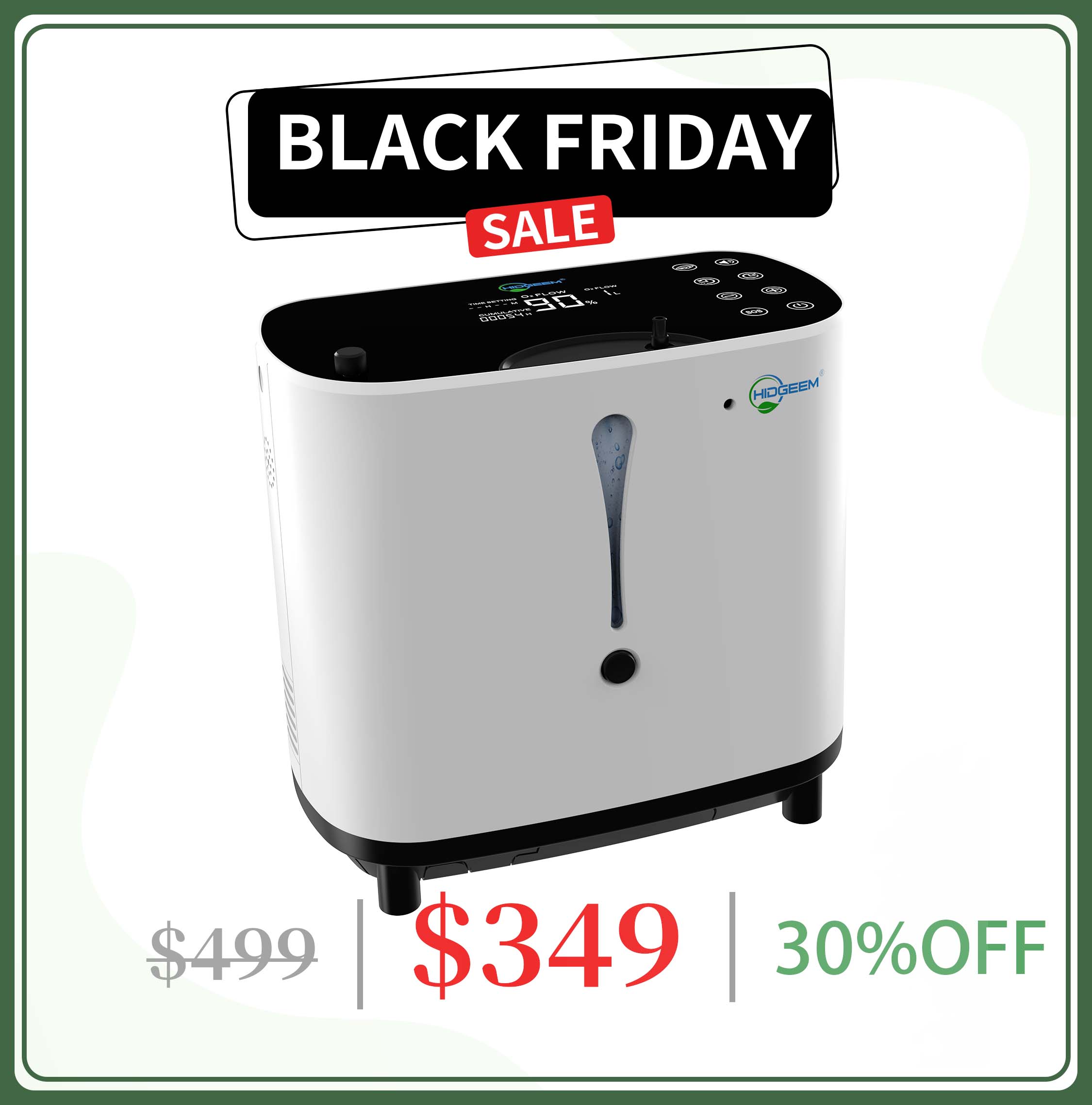 Hidgeem SJ-OX1A 1-6L Adjustable Home Portable Oxygen Concentrator