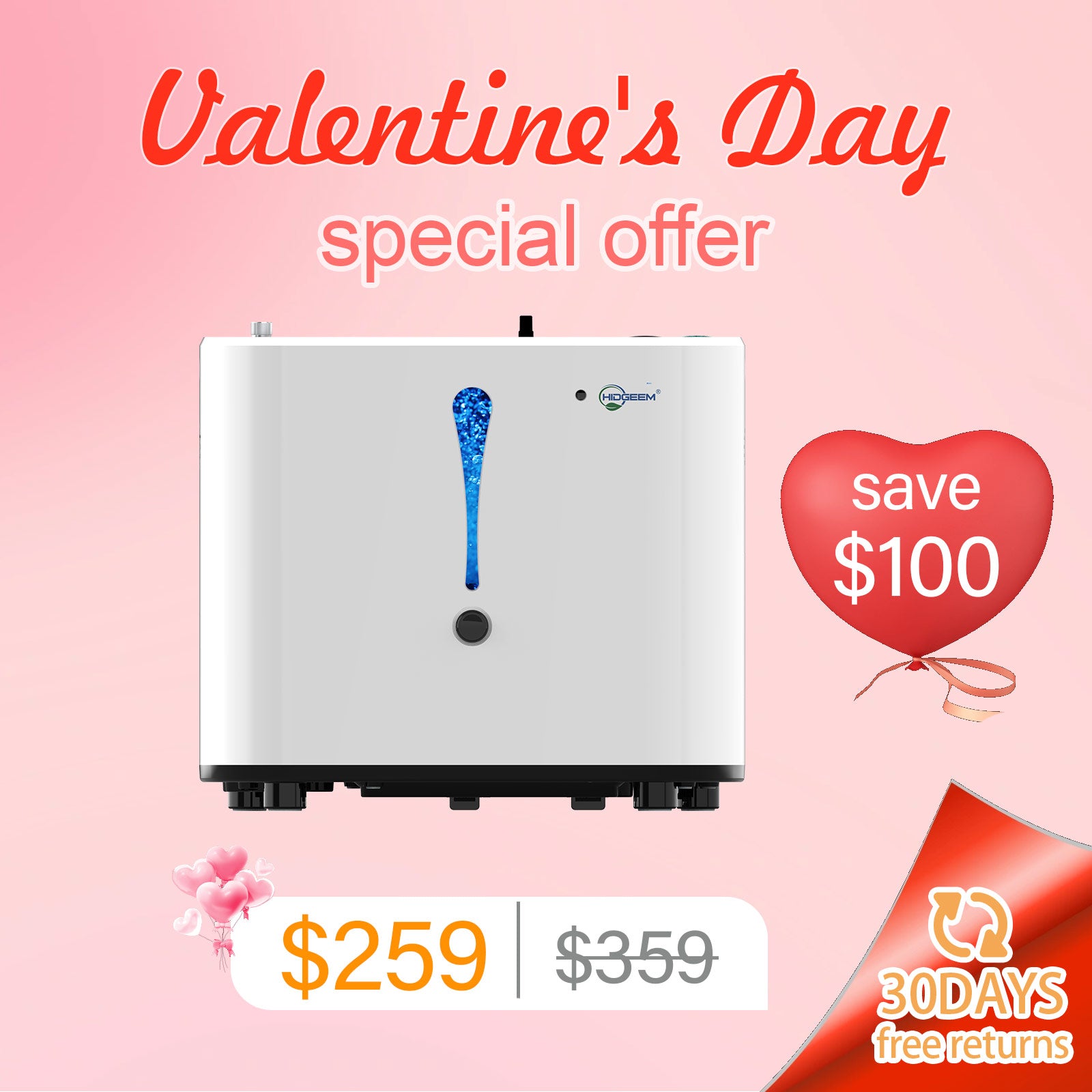 Hidgeem SJ-OX1A 1-6L Adjustable Home Oxygen Concentrator